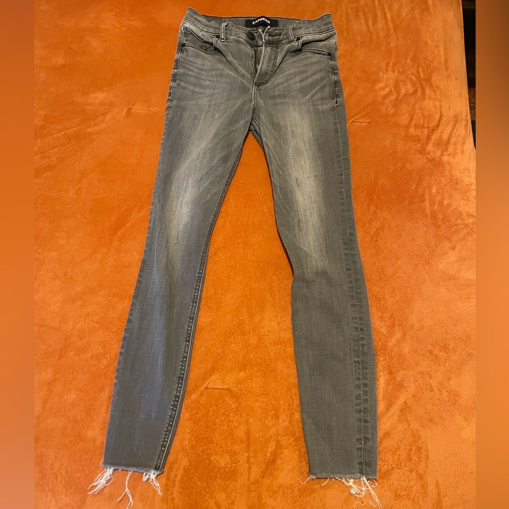 Express Grey Ankle Skinny Jeans Size 0